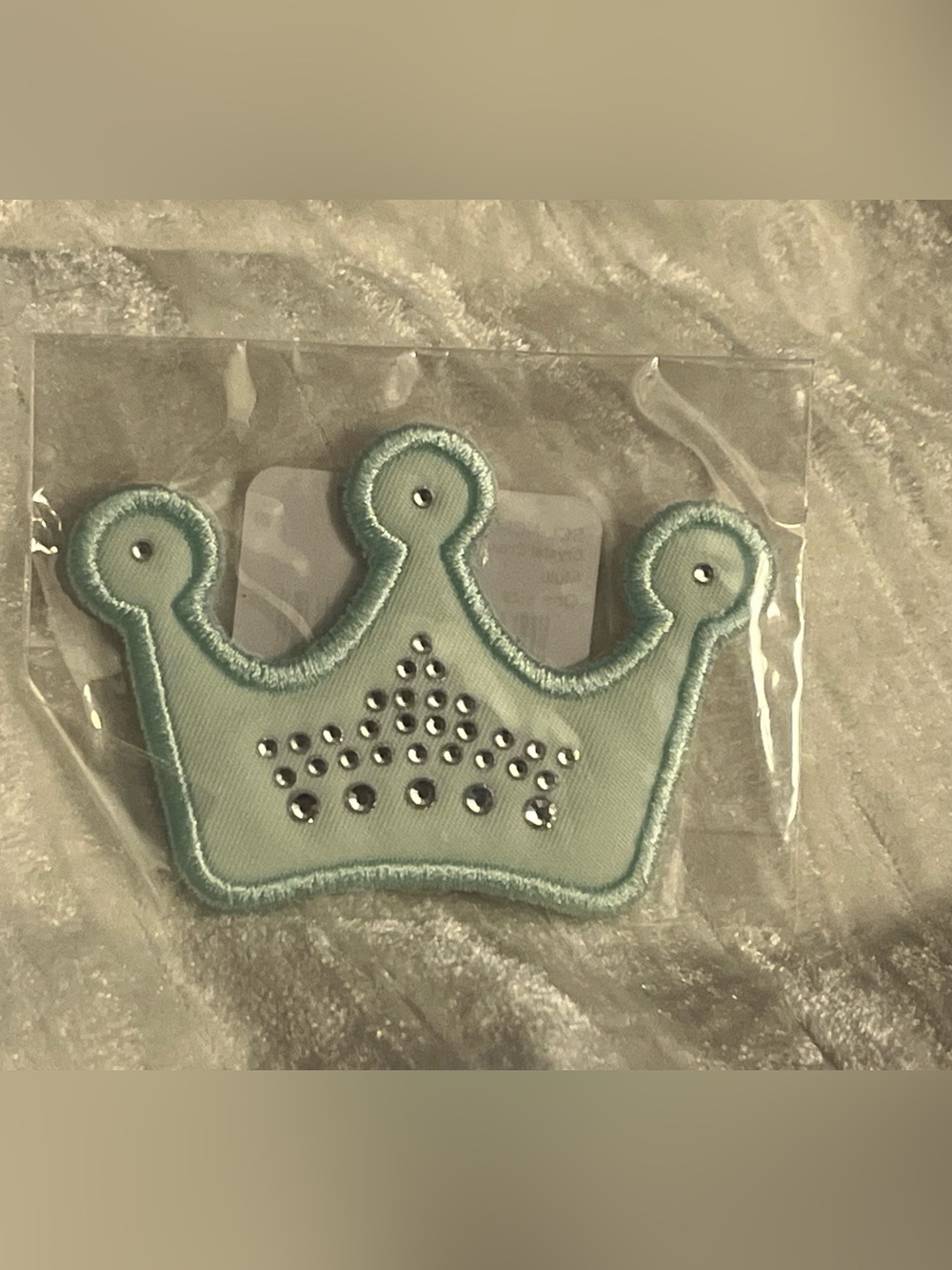 NWT Stoney Clover Lane Crystal Crown Patch Blue